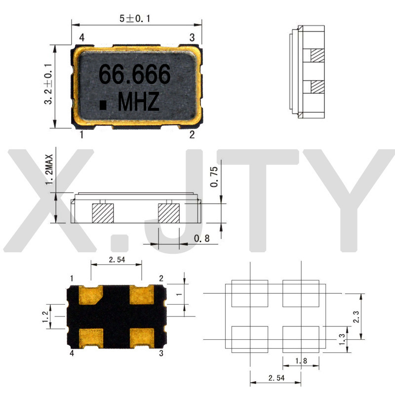 Factory direct active crystal oscillator 5032 66666MHZ high-precision quartz crystal oscillator wide temperate voltage-Taobao