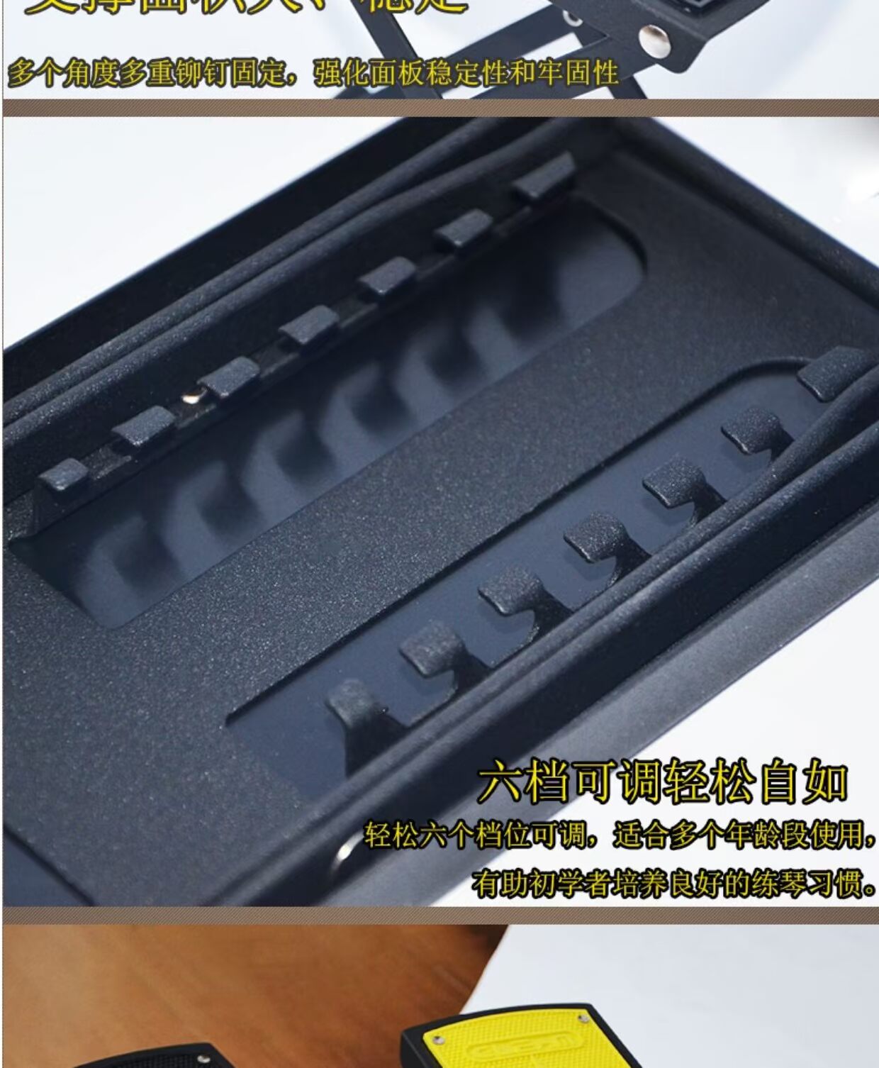 Bàn đạp đàn guitar chân kim loại pad Cổ điển chơi guitar footstool bước phân cụ phụ kiện bước trên mắt cá chân Capo guitar classic