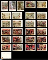 Copper engraving lithograph postcards of the first World Expo in London England in 1851 C25 set 003