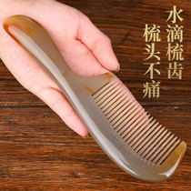 Teachers Day gift white buffalo horn comb natural Lady special hair comb long hair home head Meridian comb