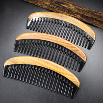 Natural sandalwood comb female wide tooth Ebony sandalwood green sandalwood green sandalwood horned sandalwood green sandalwood horned comb massage hair hairdressing small dense