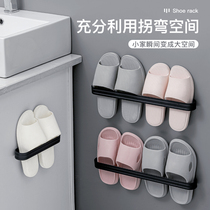 Bathroom trailer rack-free wall-mounted shoes storage artifact toilet wall storage toilet door drain