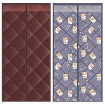 Winter cotton curtain hanging curtain magnetic suction warm home cold-proof winter thick air conditioning wind-proof insulation-free hole