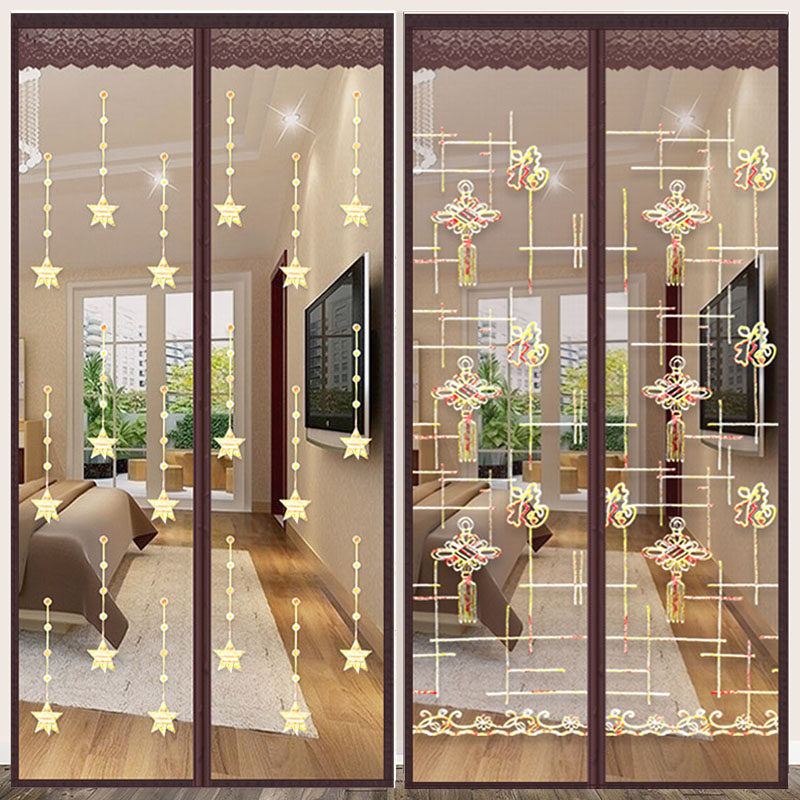 Anti-mosquito curtain velcro summer mosquito net cut off anti-fly yarn door screen window magnet for self-suctioning and no-punching home