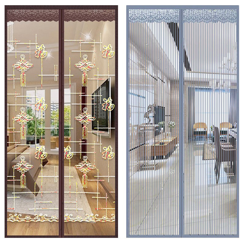 Mosquito-Proof Door Curtain for Home Use, No-Drill Magic Tape, Summer Fly-Proof Screen, Mosquito Net, Self-Absorbing Magnet, Partition Screen Door