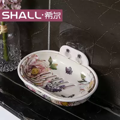 Incense box drain-free perforated non-marking fertilizer rack creative mini cute wall-sucking powder room bathroom rack