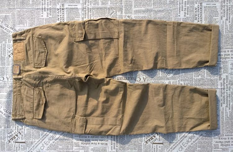 Ami nặng nề 咔叽 American retro twill quân đội dày thẳng quần vải nam
