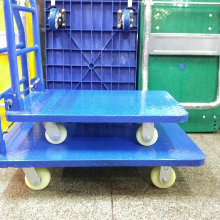 Mute steel trolley truck flatbed truck push truck trolley folding pull truck trailer truck