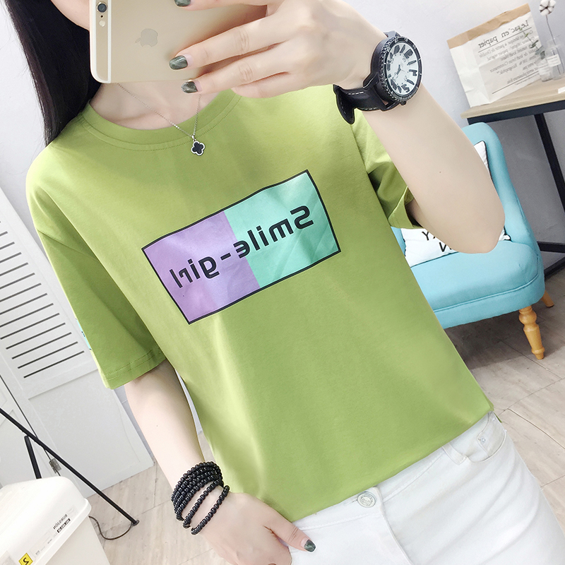 In phụ nữ t-shirt của ngắn tay mùa hè 2020 áo khoác phổ biến phiên bản Hàn Quốc của ins lưới đỏ nửa tay áo của phụ nữ áo khí siêu lửa