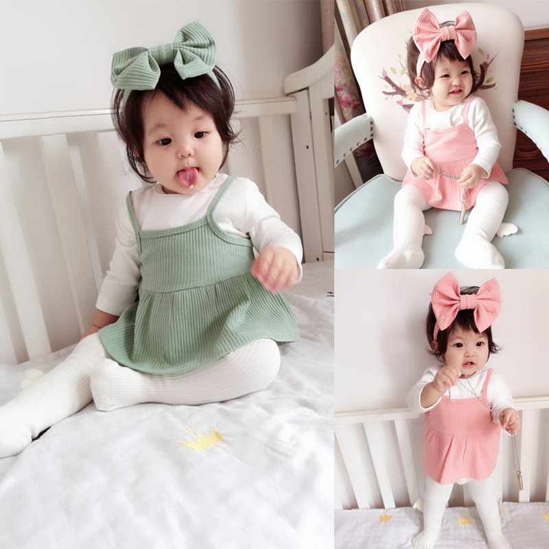 Female Baby Clothes Triangle Khaclothes Full Moon Princess Costume Fartsuit Long Sleeve Baby Autumn Dress Age Gown Dress Foreign Dress