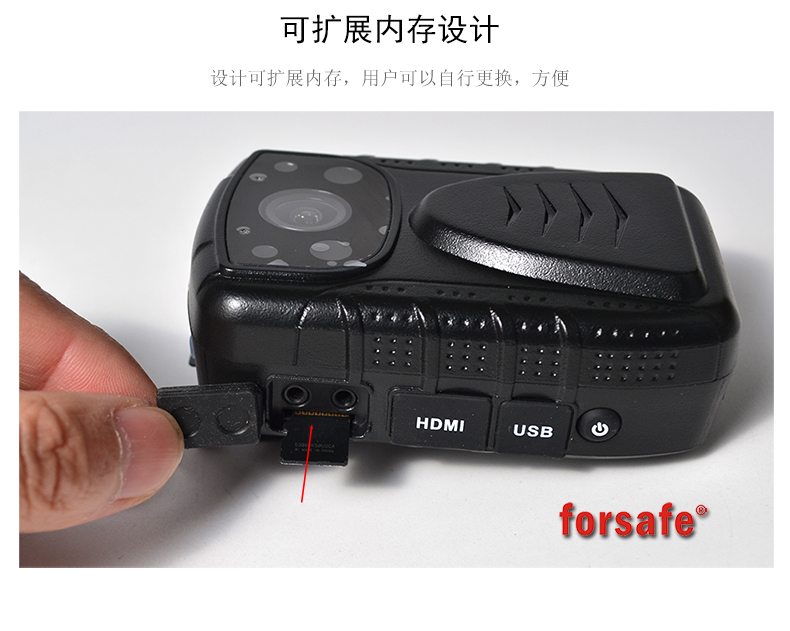 Forsafe HD800 máy ghi âm trực tiếp trợ lý thực thi pháp luật cầm tay máy ảnh hồng ngoại nhìn đêm HD - Máy quay video kỹ thuật số máy quay kỹ thuật số