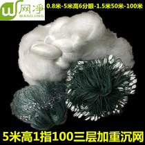 1 m 1 m 4 m 5 m 8 points eye 1 refers to 50 m 100 m Three layers of fishing nets Sink Nets nets Nets Fishnets