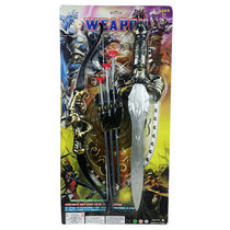 Boys bow and arrow toy antique suction cup bow and arrow long sword 3 arrows for child shooting archery toy ground stall mixed batch