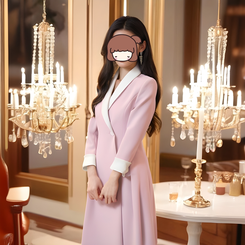 High-End Purple Professional Suit Dress, Broadcast and Speech Attire, Elegant News Anchor Formal Dress for Women