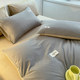 Skin-friendly cotton washed cotton four-piece set pure cotton simple bed sheet quilt cover single quilt cover three-piece bedding set 4