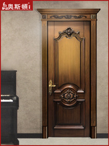 Orston custom carved old wooden door interior door bedroom door soundproof room door solid wood paint set door