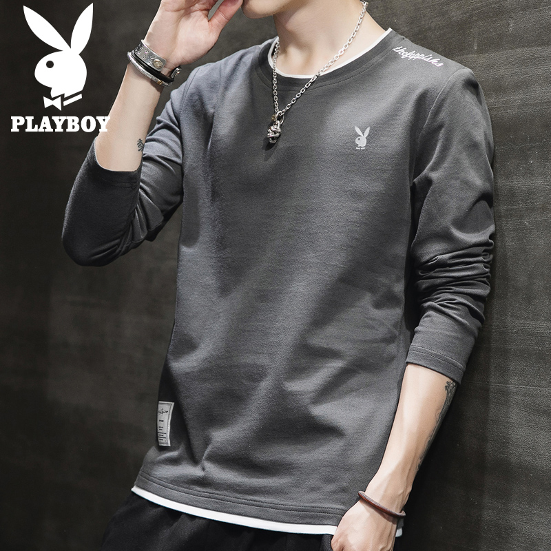 Playboy 2022 spring and autumn long-sleeved T-shirt men's trendy bottoming shirt handsome cotton new top clothes