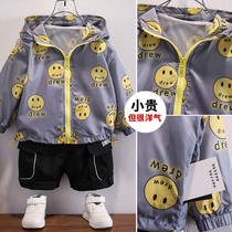 Boys summer dress childrens coat 2022 new baby summer gas boy net red thin air sunscreen tide