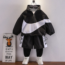 Boys autumn clothing set Sports 2021 new fashionable childrens clothing big children tide Net red fried street handsome spring and autumn