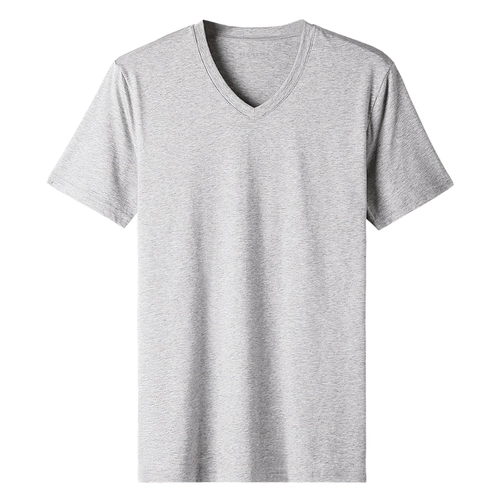 Хлопковая летняя футболка с круглым воротником, Германия, V-образный вырез