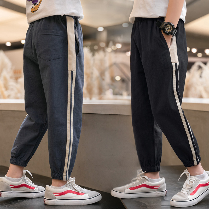 Boys 'pants Summer thin children's anti-mosquito pants Loose children's pants Casual boys' summer Western style summer clothes