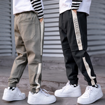 Boys pants Spring and Autumn new childrens casual pants tide sports big Children Spring thin trousers tooling boy loose