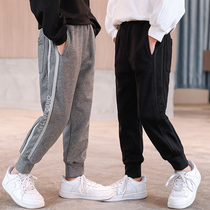 Boys sports pants spring loose 2021 new fat big childrens trousers Joker tide childrens pants boy Spring