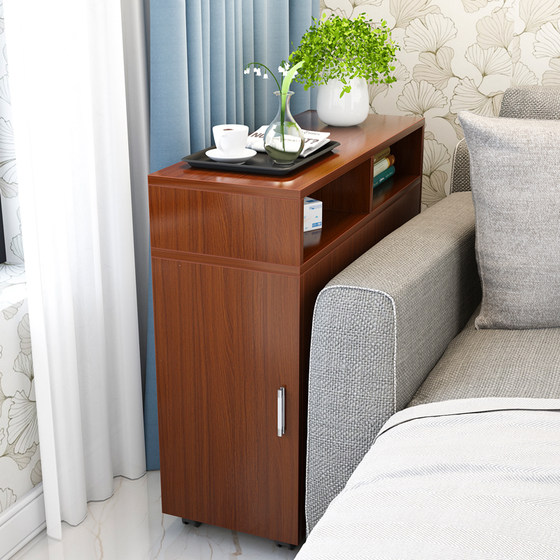 沙发边柜边几长方形缝隙柜带门移动角柜收纳柜客厅墙边夹缝储物柜