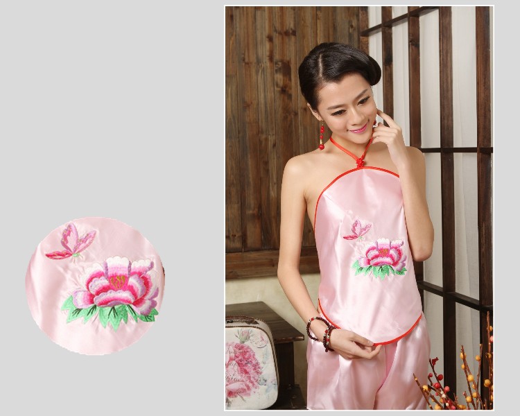 Ưu đãi đặc biệt cho phụ nữ trưởng thành năm sinh màu đỏ cổ điển tạp dề thêu phong cách đồ lót đồ lót vào một bộ đồ ao ngu dep quyen ru