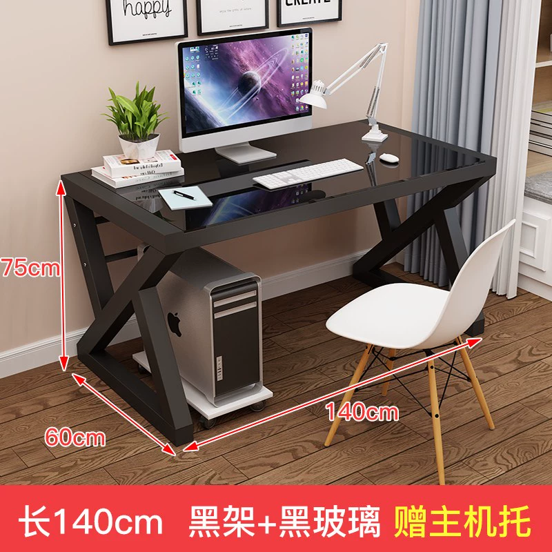 Bàn máy tính đơn Máy tính xách tay 60 cm Máy tính để bàn bằng kính 1,4m Bàn nhỏ 1,2m Đơn giản 0,8m Phòng ngủ nhỏ - Bàn