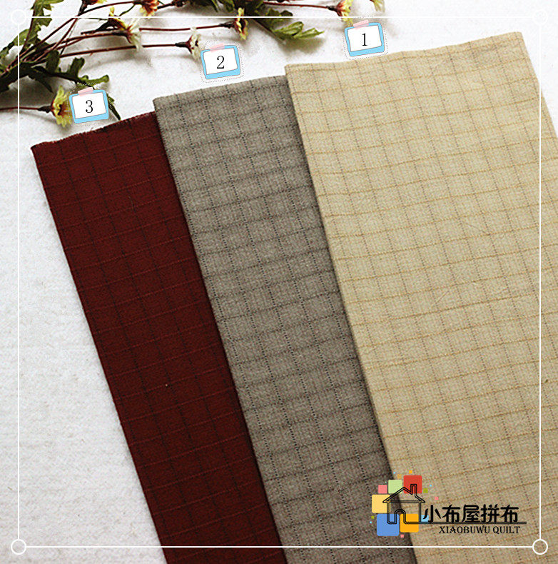 DIY patchwork fabric RXL09 Japan imported dew fragrance LECIEN first dyed cloth single line medium grid 1 8 yards