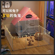 Rabbit Cage Interior Special Rabbit Cage Villa home Indoor Rabbit nest Automatic Qingdung Told Large number clear cabin Dutch