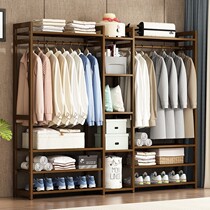 Simple wardrobe No door cloister hat stand floor bedroom Multi-functional provincial space Vertical hanging clothes hanger disposal cabinet for home