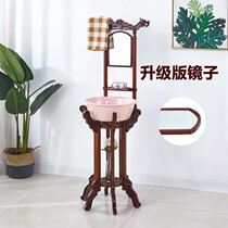 Washbasin Shelf Ground Floor Home Rural Washbasin Shelf With Mirror Washbasin Shelf Multifunctional Basin Rack Wei