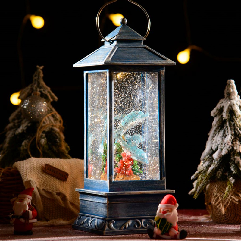 Dolphin Music Box Music Box night light water light gift Christmas girl Crystal windproof light ornaments children's birthday gift