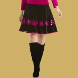 艳王 Демисезонная бархатная юбка, 2018