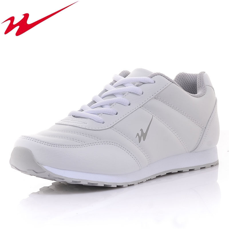 Double Star Celebrity Leather Waterproof Sports Shoes Men and Women Ultra Lightweight Foam Sole Running Shoes Couple Casual Shoes