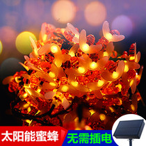 Solar led small bee small color light flashing light string lights home decoration lights courtyard balcony garden outdoor waterproofing