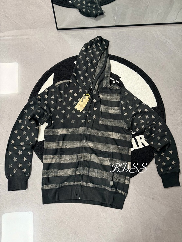 [Flag Stripe] Bdss Independent Style Star Stripe Vintage Visual Style Sweatshirt