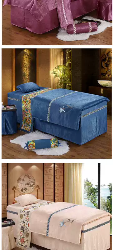 Beauty giường vẻ đẹp bedspread bedspread denim phong cách vườn Hàn Quốc có thể được tùy chỉnh trong bông châu Âu - Trang bị tấm