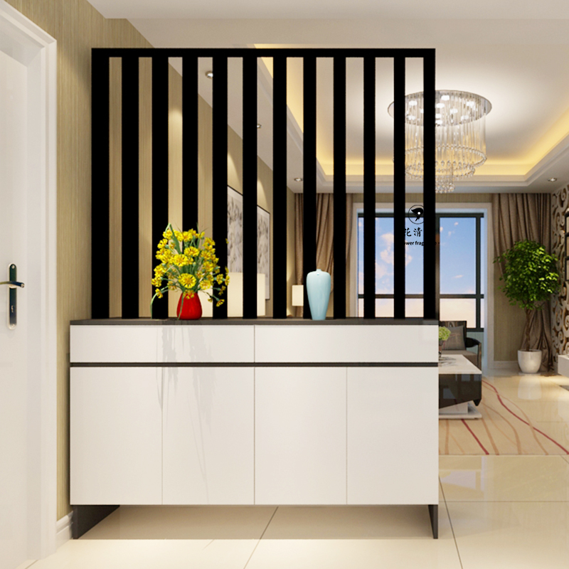 Solid wood paint entrance entrance cabinet shoe cabinet integrated cabinet modern minimalist living room partition decoration cabinet partition hall locker