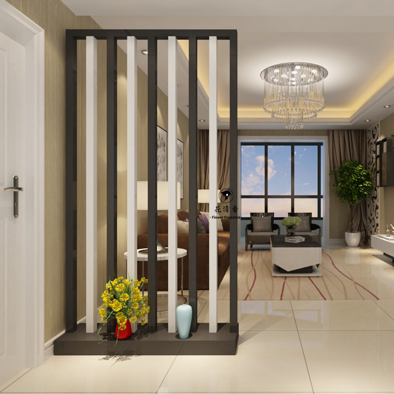 Double-sided piano paint solid wood column entrance entrance partition cabinet modern minimalist living room screen partition cabinet fantasy cabinet