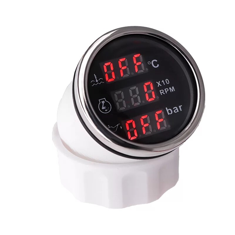 Car meter retrofit universal waterproof three-in-one water temperature oil pressure rev marine diesel engine blame hand loader