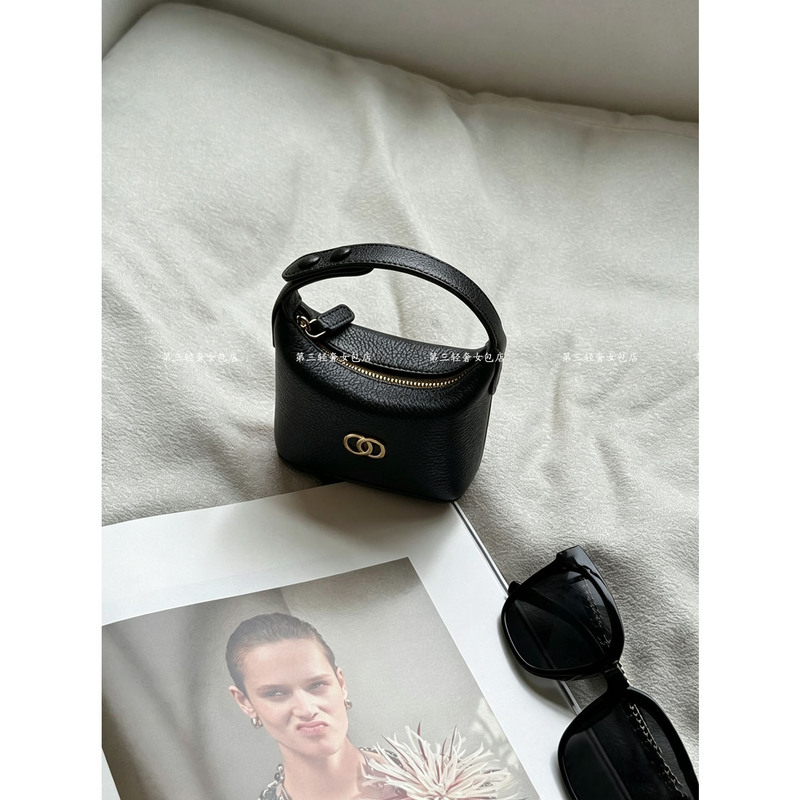 【26M】Chanel-Style Ultra-Mini Small Leather Clutch Bag, Beach Series Small Bag, Waist Bag