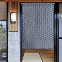 Finished Japanese style and Wind curtain half curtain feng shui hanging curtain partition half curtain bedroom kitchen bathroom decoration cotton linen curtain