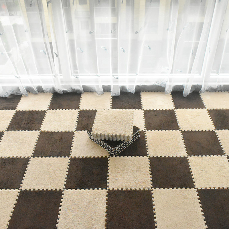 Net red bay window pad window sill pad puzzle wool carpet balcony stitching suede tatami cushion can be cut non-slip