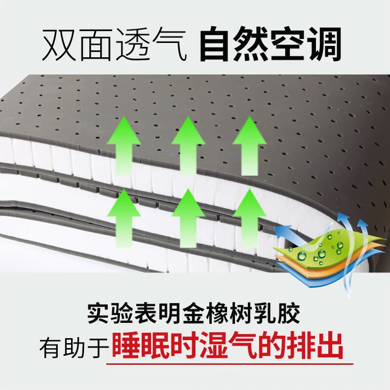Thái Lan cao su thiên nhiên than nệm 5cm 10cm tre đôi nệm Simmons 1,5 / 1,8 m nệm custom-made - Nệm nệm ngủ