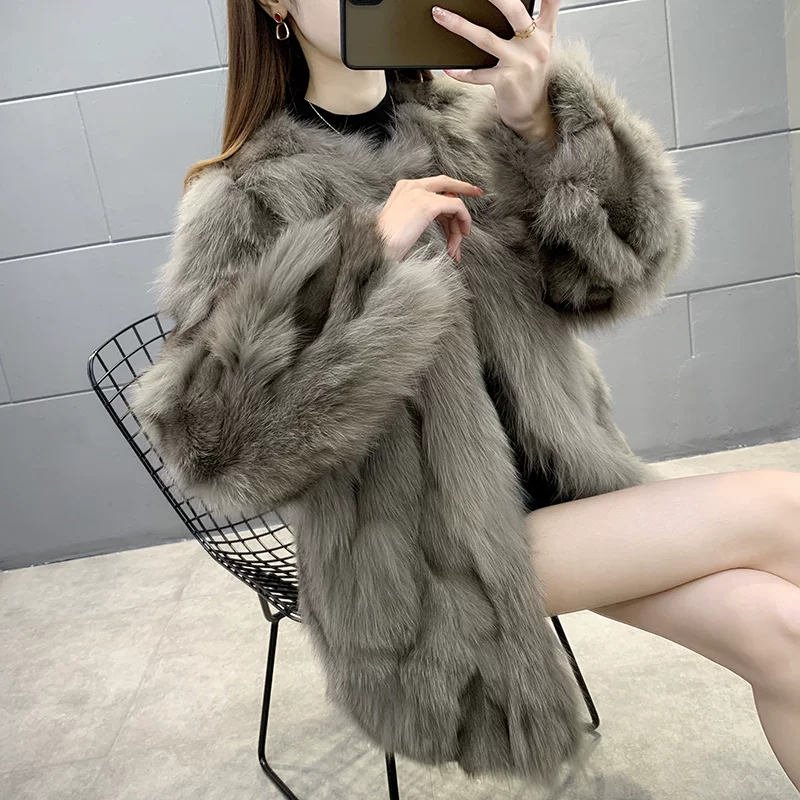 Long winter jacket, Korean style, mid-length, 2020