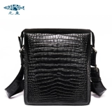元鱼 Импортная сумка на одно плечо, вместительный и большой ремешок для сумки, 2020, крокодил, из натуральной кожи