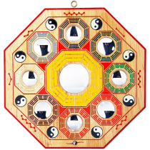 Peach wood Jiugong Eight divination mirror pendant convex mirror concave mirror flat mirror